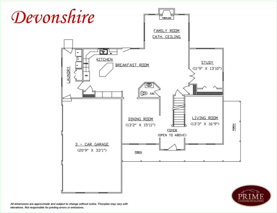 The Devonshire Custom Floor Plans in William township PA